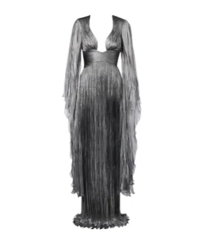 Maria Lucia Hohan Catia Silk Gown In Gray