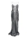 Maria Lucia Hohan Cecilia Maxi Dress In Silver