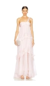 Maria Lucia Hohan Celestia Maxi Dress In Light Rose