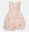 Maria Lucia Hohan Dewi Ruffled Minidress In Pink
