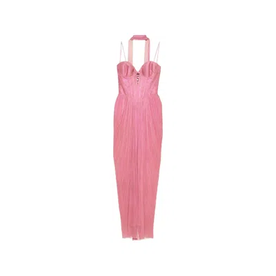 Maria Lucia Hohan Draped Maxi Dress In Pink