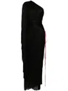 Maria Lucia Hohan Draped One-shoulder Maxi Dress In Schwarz