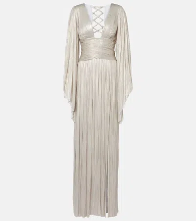 Maria Lucia Hohan Draped Silk Gown In Neutral