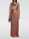 Maria Lucia Hohan Silk One-shoulder Palmer Gown In Brown
