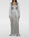 Maria Lucia Hohan Harlow Rhinestone-detail Pleated Maxi Dress In Grey