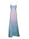 Maria Lucia Hohan Flowing Maxi Dress With Sweetheart Neckline In Blue