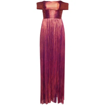Maria Lucia Hohan Karlie Off-shoulder Gown In Purple