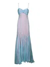 Maria Lucia Hohan Flowing Maxi Dress With Sweetheart Neckline In Blue
