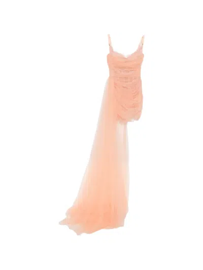 Maria Lucia Hohan Elsinora Ruched Lace-trim Mini Dress In Neutral