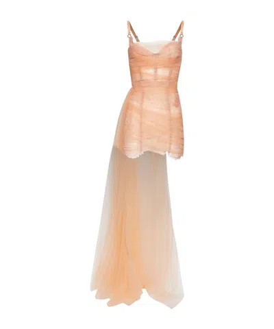Maria Lucia Hohan Elsinora Ruched Lace-trimmed Mini Dress In Brown