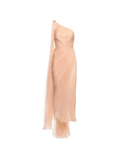 Maria Lucia Hohan Draped One-shoulder Dress In Brown