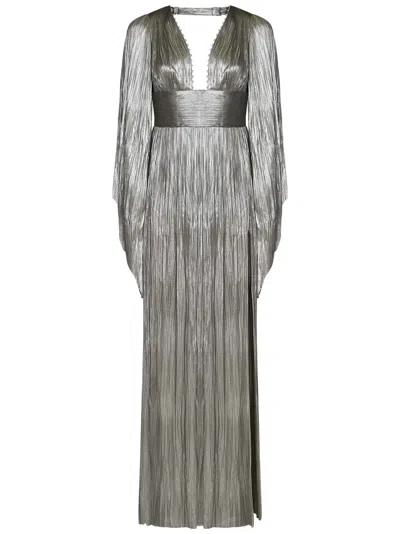 Maria Lucia Hohan Harlow Long Dress In Silver