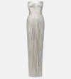 Maria Lucia Hohan Jasleen Silk Corset Gown In Metallic