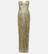 Maria Lucia Hohan Jasleen Strapless Silk Tulle Corset Gown In Green