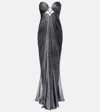 Maria Lucia Hohan Julieta Draped Silk Gown In Gray