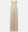 Maria Lucia Hohan Kamina Cutout Silk Tulle Bustier Gown In Neutral