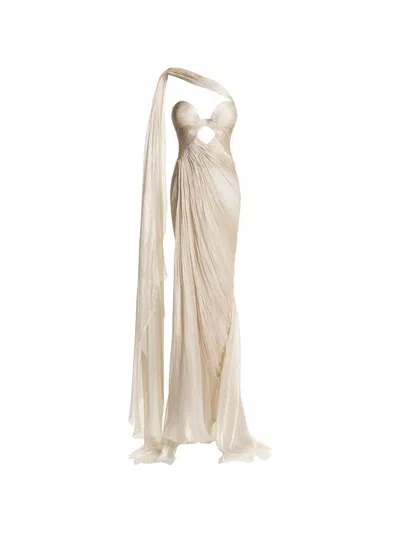 Maria Lucia Hohan Kasumi Maxi Dress In Neutral
