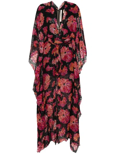 Maria Lucia Hohan Floral-print Maxi Dress In Black