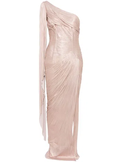 Maria Lucia Hohan Rebeca Asymmetric Gown In Pink/gold