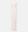 Maria Lucia Hohan Lorelai Draped Silk Mousseline Gown In Light Rose