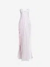 Maria Lucia Hohan Lorelei Gown In Thin Straps Adorned With Gold-tone Metallic Embellishments