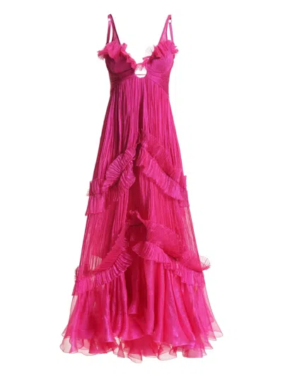 Maria Lucia Hohan Matea Ruffled Dress In Pink