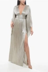 Maria Lucia Hohan Harlow Rhinestone-detail Pleated Maxi Dress