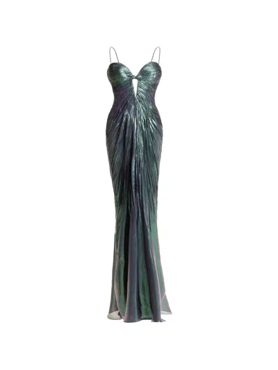 Maria Lucia Hohan Mirren Twistdetail Maxi Dress In Green