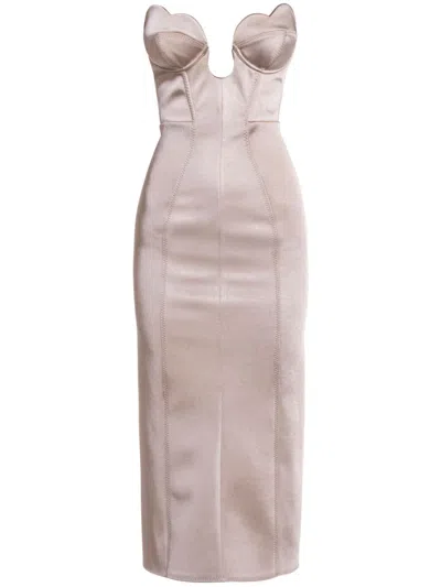 Maria Lucia Hohan Nemy Midi Dress In Nude