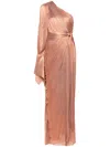 Maria Lucia Hohan Silk One-shoulder Palmer Gown In Orange
