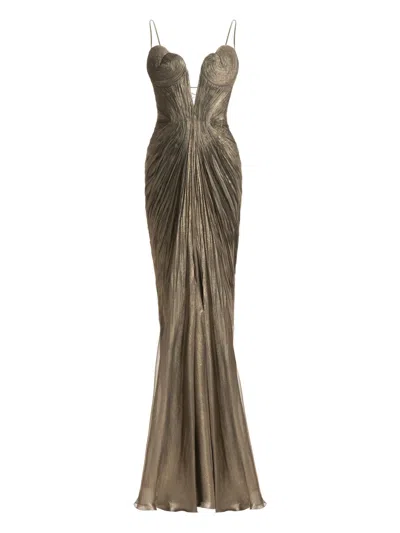 Maria Lucia Hohan Pleated-effect Gown In Green