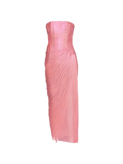 Maria Lucia Hohan Ruby Draped Dress In Pink