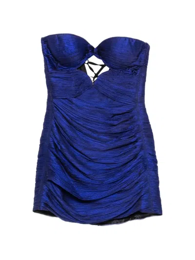 Maria Lucia Hohan Saeeda Cutout Mini Dress In Blue
