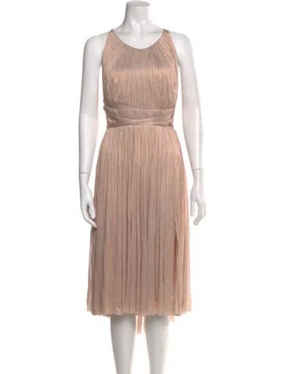 Pre-owned Maria Lucia Hohan Scoop Neck Midi Length Dress