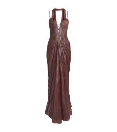 Maria Lucia Hohan Silk Cecilia Gown In Multi