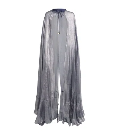 Maria Lucia Hohan Silk Celestina Cape In Gray