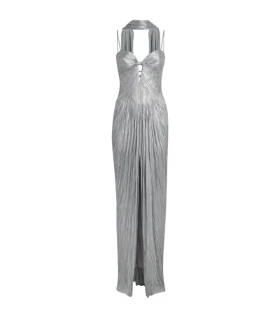 Maria Lucia Hohan Silk Cut-out Tonia Gown In Blue