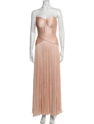 Pre-owned Maria Lucia Hohan Silk Long Dress In Pink