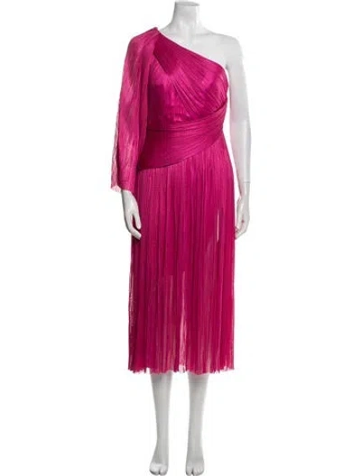 Pre-owned Maria Lucia Hohan Silk Long Dress W/ Tags In Pink
