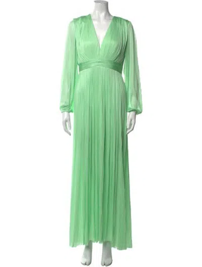 Pre-owned Maria Lucia Hohan Silk Mini Dress In Green