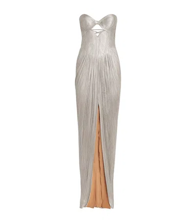 Maria Lucia Hohan Silk Stephanie Gown In Metallic