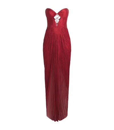 Maria Lucia Hohan Silk Strapless Naima Gown In Multi