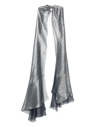 Maria Lucia Hohan Sillk Cape In Silver