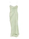 Maria Lucia Hohan Siona Pleated Dress In Green