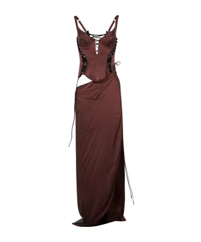Maria Lucia Hohan Sleeveless Dress In Brown