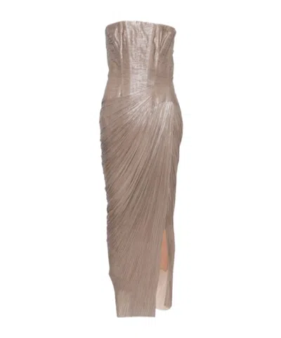 Maria Lucia Hohan Sleeveless Strapless Dress In Brown