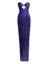 Maria Lucia Hohan Stephanie Cut-out Lace-up Dress In Purple