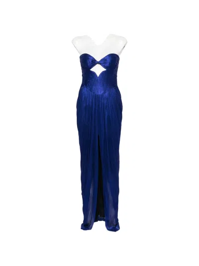 Maria Lucia Hohan Stephanie Twisted Cut-out Dress In Blue