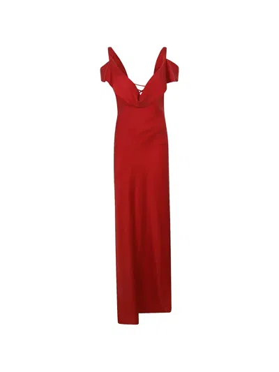 Maria Lucia Hohan Tamara Lace-up Dress In Red