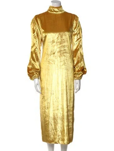 Pre-owned Maria Lucia Hohan Turtleneck Midi Length Dress